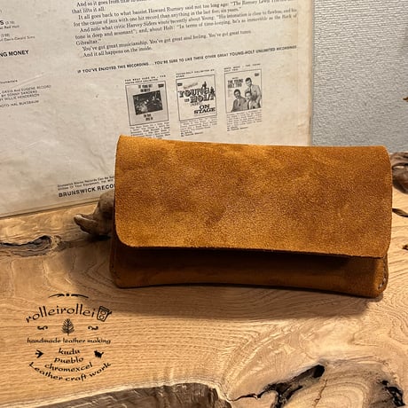 kudu革長財布　Long Wallet (autumn spice/suede/kudu)Lot#271