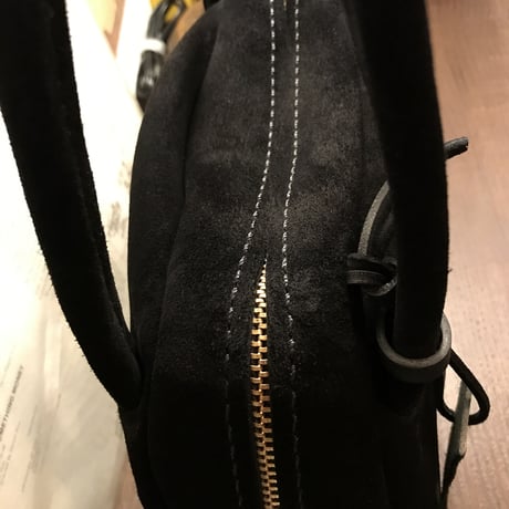 Shoulderbag 303. (Black/suede/kudu)Lot#138 サイトウ様オーダー出品