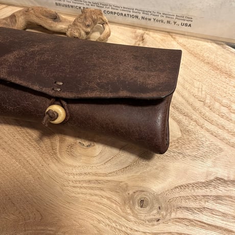プエブロレザー財布　プエブロ財布　プエブロレザーで作った財布　プエブロレザーコンパクト財布／Lot#210