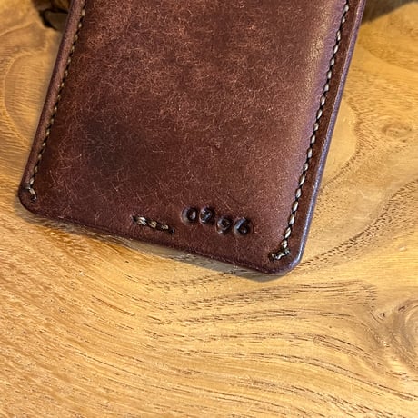 クレジットカードが2枚入るレザーケース Card Case (tabacco/pueblo) Lot#296