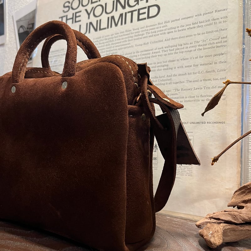 冬コーデポシェット チョコレート色 ブラウン kudu革スエード #200 冬コーデポシェット チョコレート色 ブラウン kudu革スエード #200