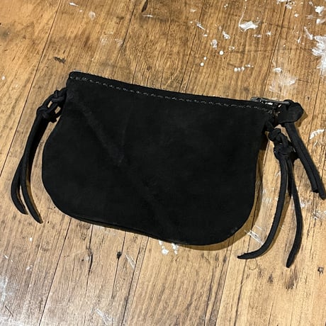 家島様プレゼント♪ middle pouch (kudu/suede/black)#164