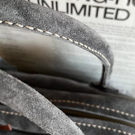 Handbag(gray/suede/kudu)Lot#079