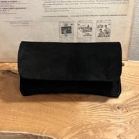 kudu革長財布　Long Wallet (black/suede/kudu)Lot#265