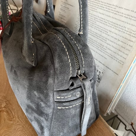 Handbag(gray/suede/kudu)Lot#079