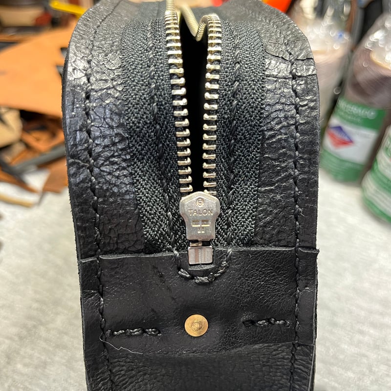 kudu革ポシェット kudu革スエードポシェット 黒ポシェット kudu