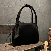 Hand/Shoulderbag 303.(Black/suede/kudu)Lot#327-048 akko様オーダー出品