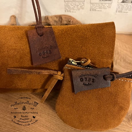 kudu革長財布　Long Wallet (autumn spice/suede/kudu)Lot#318/Lot#352set