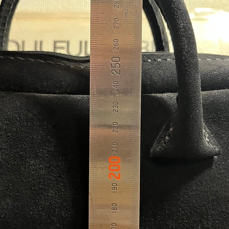 高級スエードkudu革 秋冬バッグ黒 スエードレザーバッグ Handbag Square／2Wayバッグ kudu革ビジネスバッグ kudu革スエードバッグ Lot#267