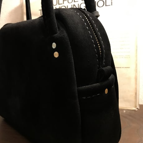 Shoulderbag 303. (Black/suede/kudu)Lot#138 サイトウ様オーダー出品
