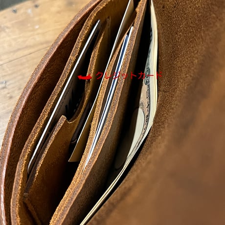 kudu革長財布 Long Wallet (Autumn spice/suede/kudu)Lot#376