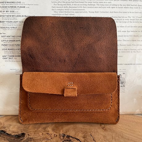 kudu革長財布　Long Wallet (autumn spice/suede/kudu)Lot#318/Lot#352set