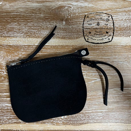 middle pouch (kudu/suede/black)#159/結衣様オーダー出品