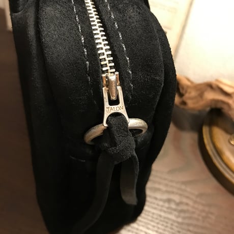 Handbag Square／2Wayバッグ　ショルダーバッグ黒　スエードバッグ　Lot#162