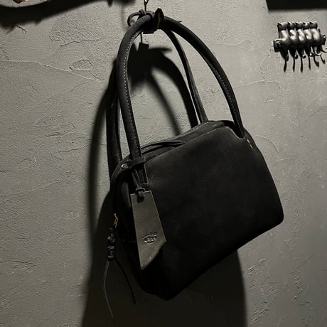 Hand/Shoulderbag 303.(Black/suede/kudu)Lot#327-048 akko様オーダー出品