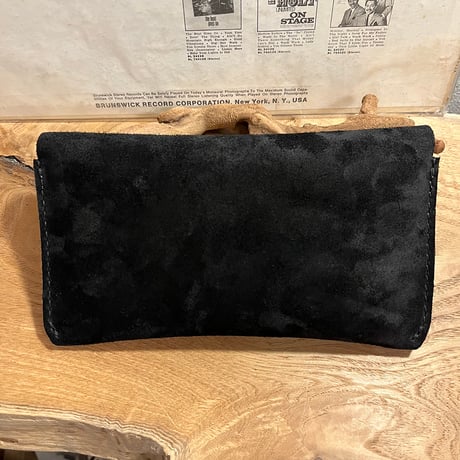 kudu革長財布　Long Wallet (black/suede/kudu)Lot#265