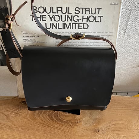 クロムエクセルレザー クラッチショルダーバッグ Clutch Shoulderbag(Black/Chromexcel)Lot#321