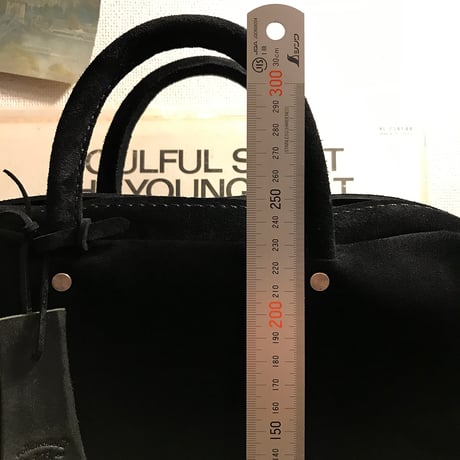 Handbag Square／2Wayバッグ　ショルダーバッグ黒　スエードバッグ　Lot#162