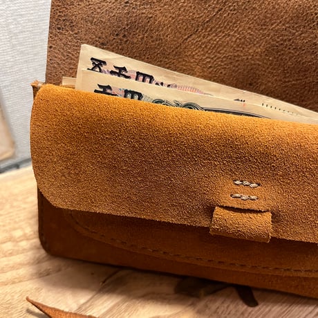 kudu革長財布　Long Wallet (autumn spice/suede/kudu)Lot#284