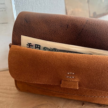 kudu革長財布　Long Wallet (autumn spice/suede/kudu)Lot#318/Lot#352set