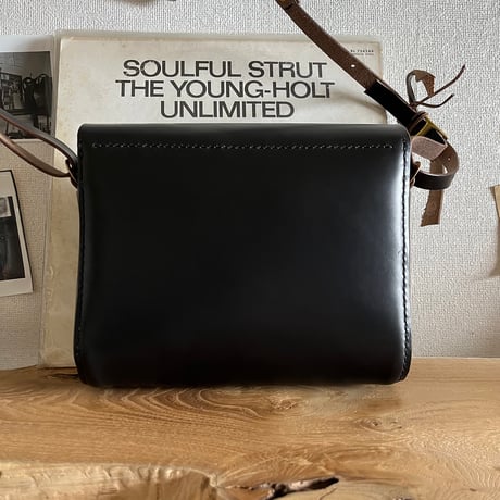 クロムエクセルレザー クラッチショルダーバッグ Clutch Shoulderbag(Black/Chromexcel)Lot#321