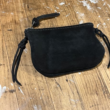 家島様プレゼント♪ middle pouch (kudu/suede/black)#164