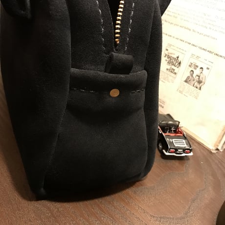 Handbag 303. mini (Black/suede/kudu)Lot#120 エハラ様オーダー出品