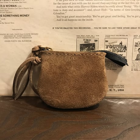 small pouch (kudu/suede/stone)#157