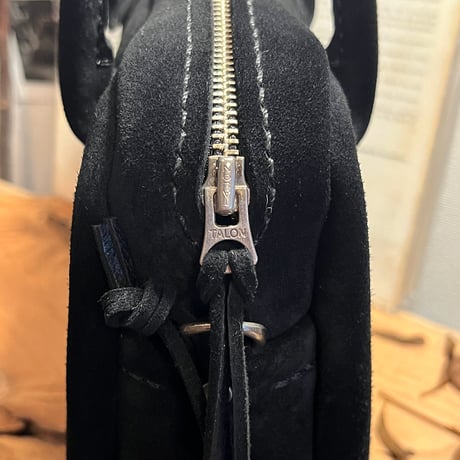高級スエードkudu革 秋冬バッグ黒 スエードレザーバッグ Handbag Square／2Wayバッグ kudu革ビジネスバッグ kudu革スエードバッグ Lot#267