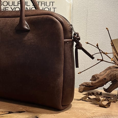 本革ハンドバッグ　プエブロレザーバッグ　Handbag(Castano/Pueblo)Lot#250