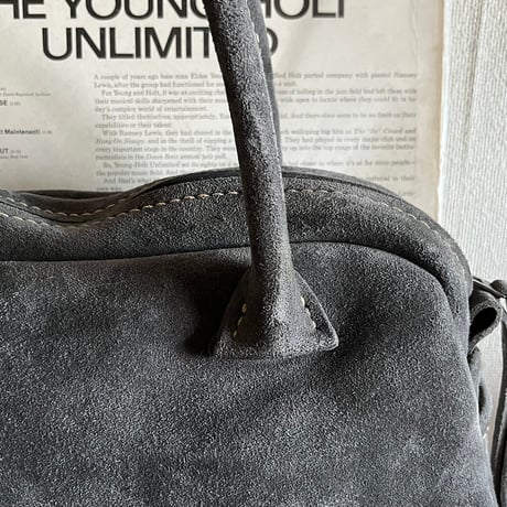 Handbag(gray/suede/kudu)Lot#079