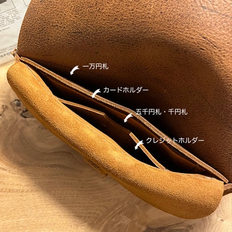 kudu革長財布　Long Wallet (autumn spice/suede/kudu)Lot#264