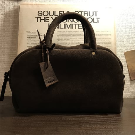 Handbag 303. (bitter chocolate/suede/kudu)Lot#146