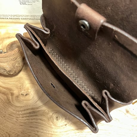 プエブロレザー財布　プエブロ財布　プエブロレザーで作った財布　プエブロレザーコンパクト財布／Lot#210