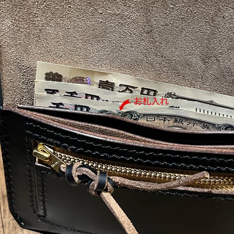 クロムエクセル長財布 Long Wallet(Chromexcel/black/Horween)Lot#370