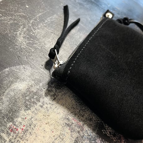 middle pouch (kudu/suede/black)#159/結衣様オーダー出品