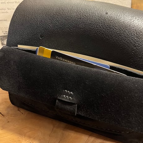 kudu革長財布　Long Wallet (black/suede/kudu)Lot#280