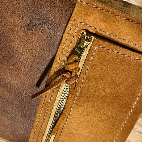 kudu革長財布 Long Wallet (Autumn spice/suede/kudu)Lot#376