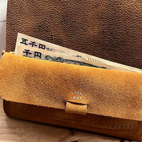 kudu革長財布　Long Wallet (autumn spice/suede/kudu)Lot#271