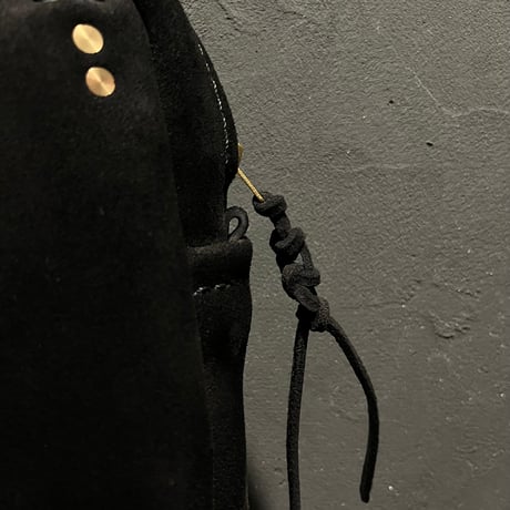 Hand/Shoulderbag 303.(Black/suede/kudu)Lot#327-048 akko様オーダー出品
