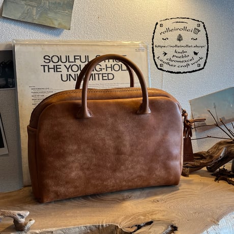 プエブロレザーバッグ　プエブロレザーハンドバッグ Handbag(Cognac/Pueblo)Lot#253