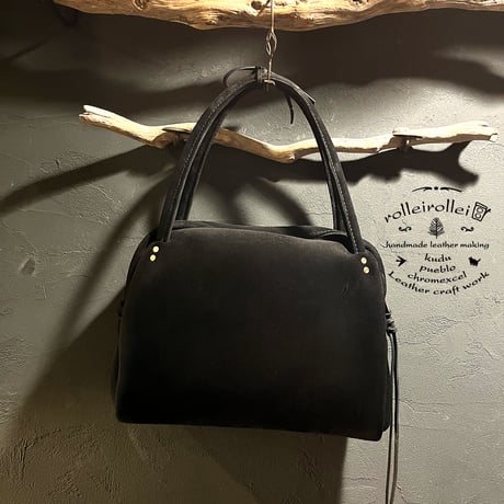Hand/Shoulderbag(Black/suede/kudu)Lot#378 家島様オーダー出品