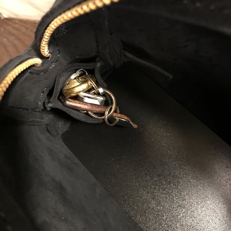 Handbag 303. mini (Black/suede/kudu)Lot#120 エハラ様オーダー出品