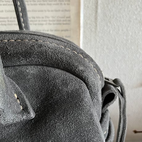 Handbag(gray/suede/kudu)Lot#079