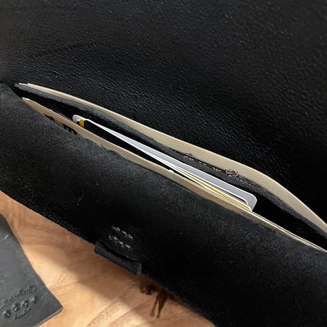 kudu革長財布　Long Wallet (black/suede/kudu)Lot#294