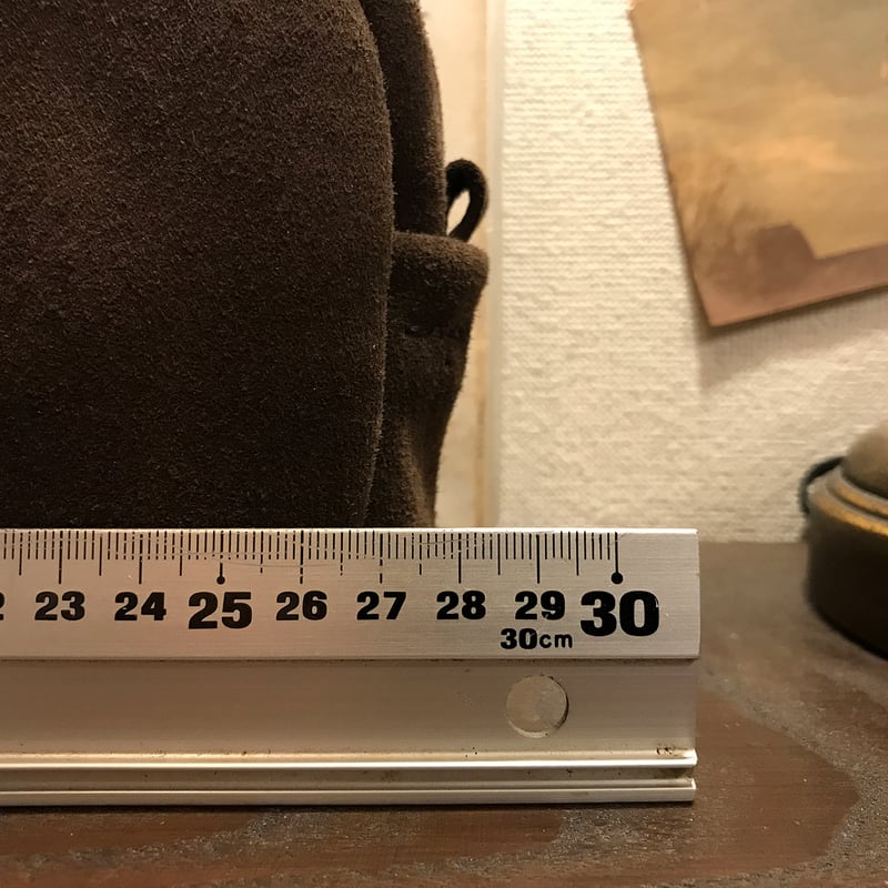 ラスト1点 kudu革スエードバッグ チョコレート色レザーバッグ Handbag