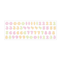 １７　チェック柄数字ピンク始まり