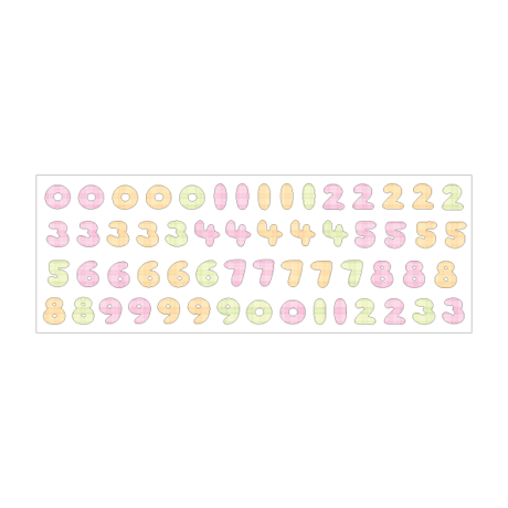 １７　チェック柄数字ピンク始まり