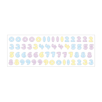 １７　チェック柄数字ブルー始まり