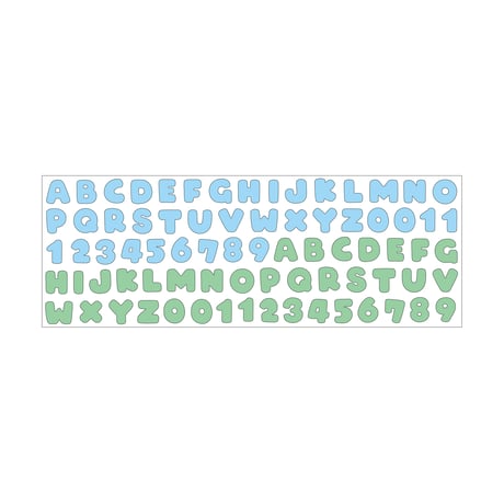 37 英字シール2023ブルー・グリーン